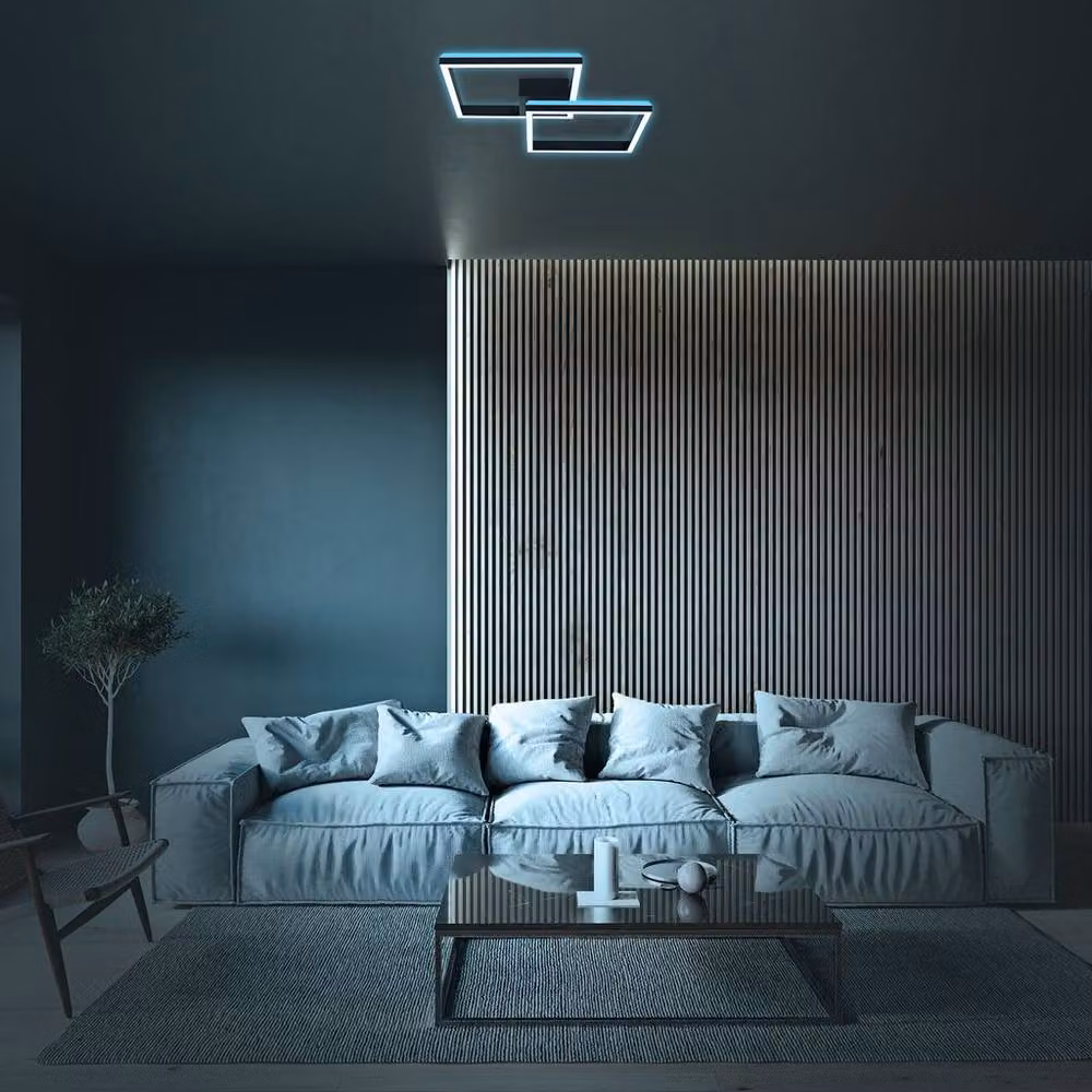 Briloner Black RGBW LED Ceiling Light with Remote Control and Timer for Childrens or Gaming Rooms – 6