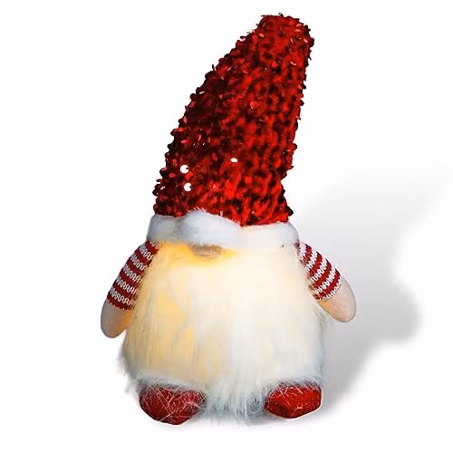 St Helens Home & Garden Red Light Up Scandinavian Gonk Elf Dwarf Decoration