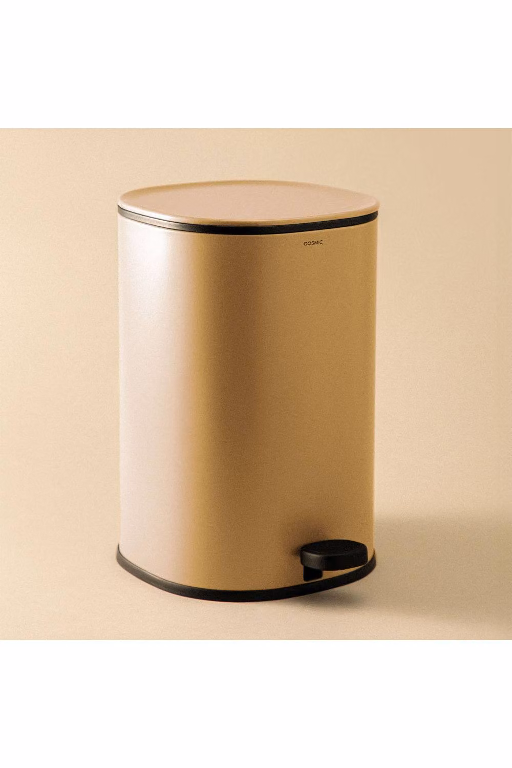 Cosmic Mandarin Essentials Collection 5L Pedal Bathroom Bin in Light Beige, H: 30.5 cm x W: 22.3 cm x D: 22.3 cm – 2