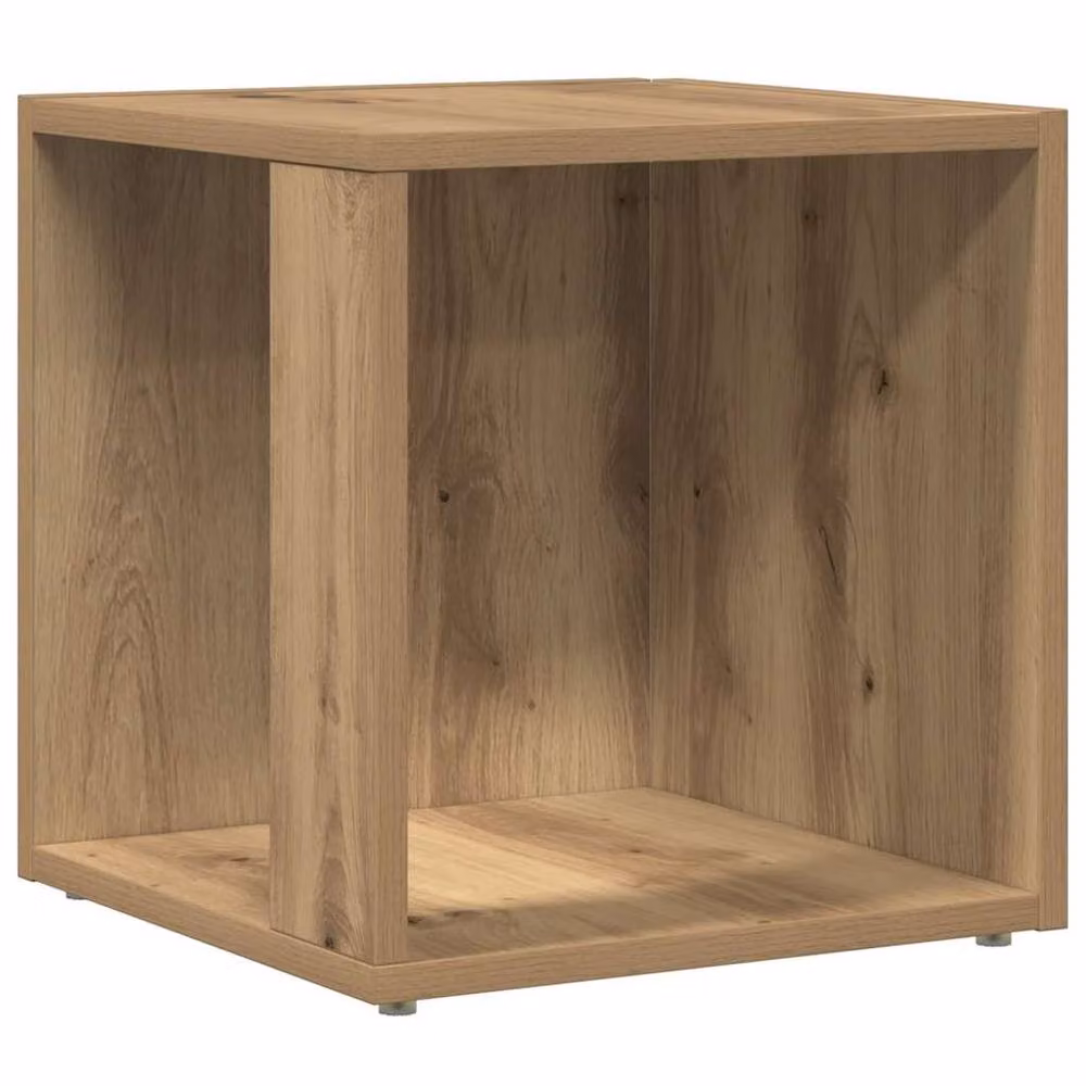 Berkfield Home Artisan Oak Side Table in Brown, W/D/H: 33 x 33 x 34 cm – 2