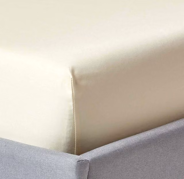 Homescapes 1000 Thread Count Egyptian Combed Cotton Extra Deep Fitted Sheet, Beige, W: 140 cm x L: 200 cm