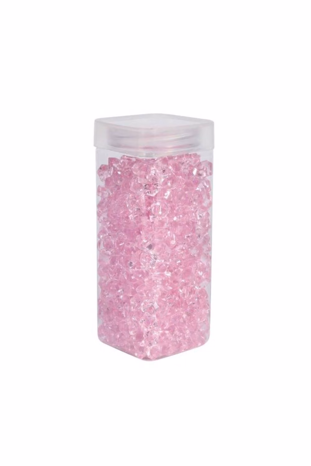 KDMD Small Light Pink Acrylic Stones in Square Jars, 2 Pack, 320g – 2