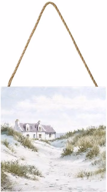 Richard Macneil White Sands I Plaque, Multicolour Wood Hanging Wall Art