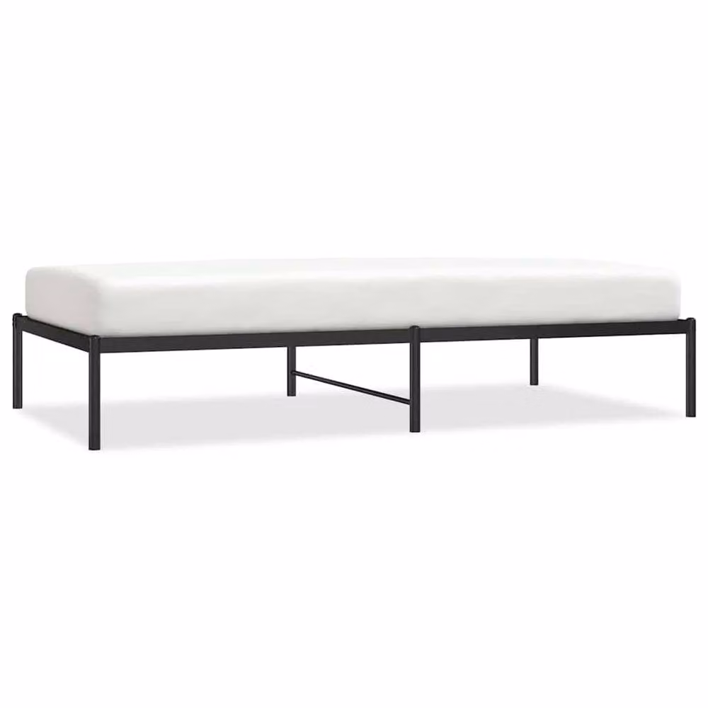 Berkfield Home Metal Bed Frame in Black, W/D/H: 100 x 190 cm – 2