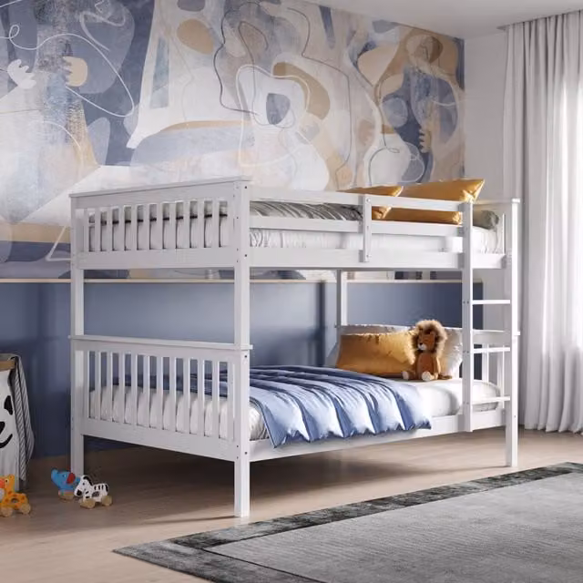 Tetrad Flair White Solid Wood Bunk Bed for Children, 120 x 200 cm