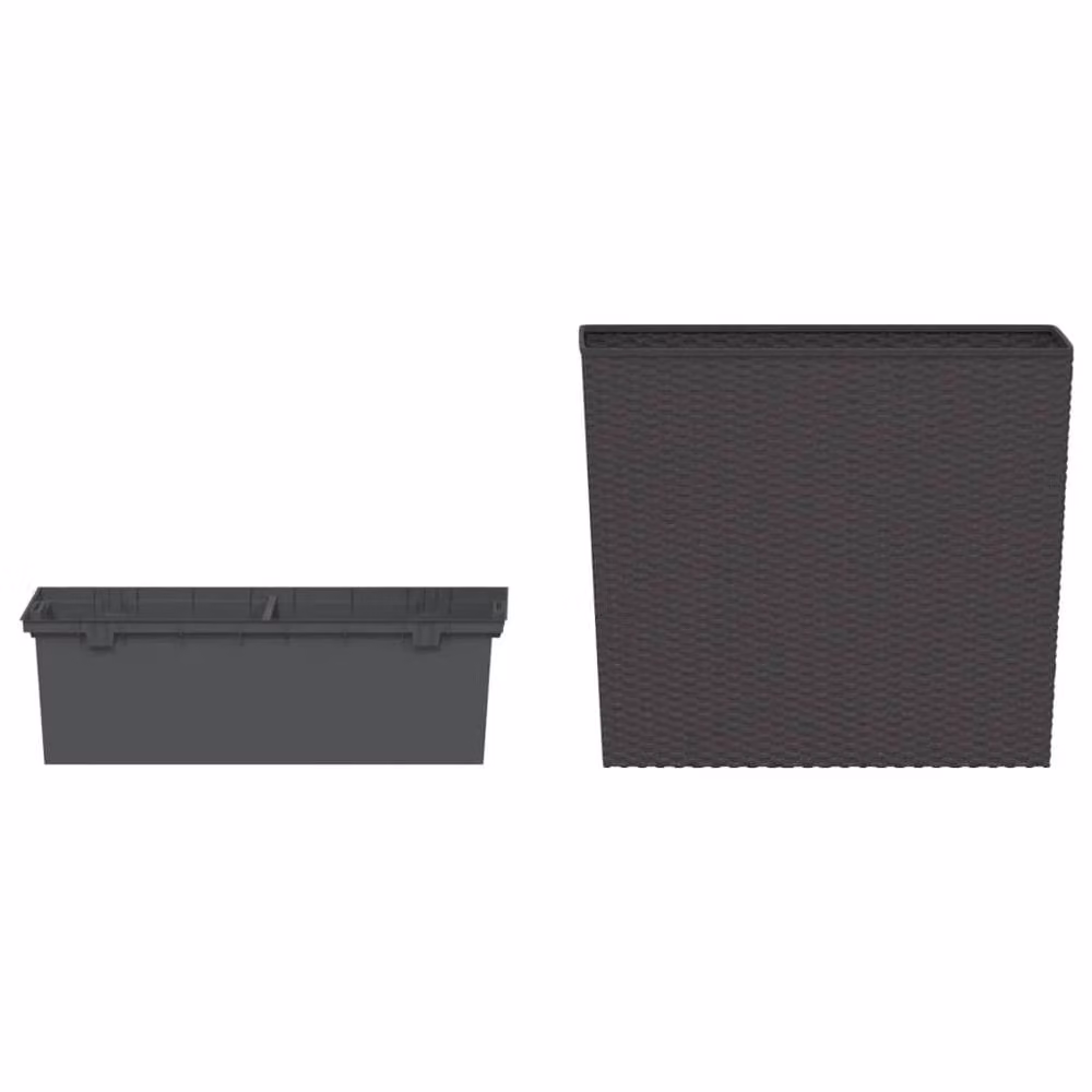 Berkfield Home Brown Rattan Planter with Removable Inner Tub, 44 L – 3