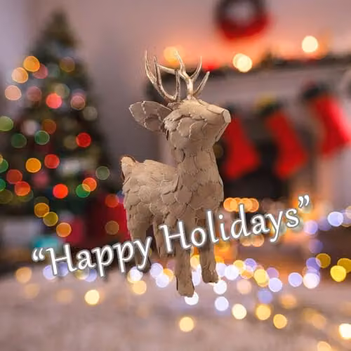VFM e-Store Gold Christmas Standing Deer Decoration, H 34 cm x W 8 cm x D 8 cm – 4