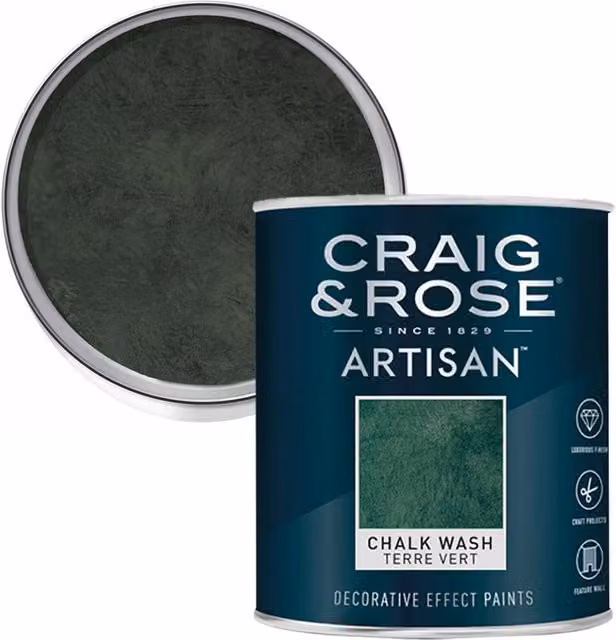 Craig and Rose Artisan Decorative Effect Paint in Terre Vert, 0.75 l