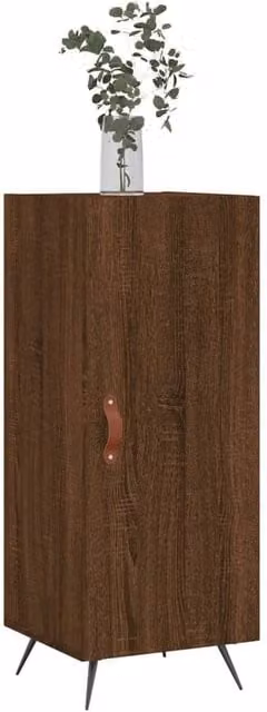Berkfield Home Brown Oak Sideboard, W/D/H: 34.5 x 34 x 90 cm