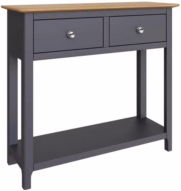 KORVIXA 2 Drawer Console Table in Grey