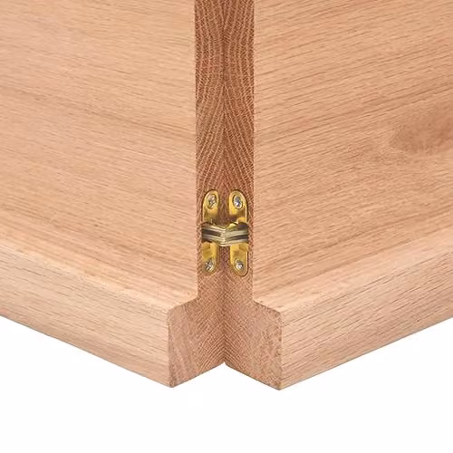 vidaXL Rustic Oak Wall Shelf, Brown, W: 140 cm, D: 60 cm, H: 4 cm – 3
