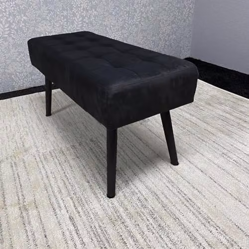 Kosy Koala Modern Grey and Black Dining Set with Rectangular Table, Four Chairs and Bench – 2