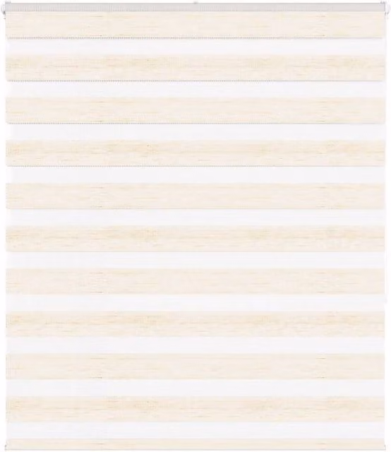 Berkfield Home Zebra Blind in Marble Beige, Polyester Fabric, W: 135 cm, H: 150 cm
