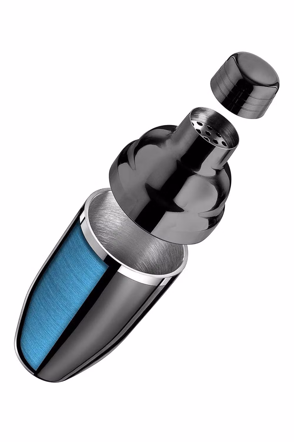 Final Touch Black Chrome Stainless Steel Double Wall Cocktail Shaker, 415ml – 2