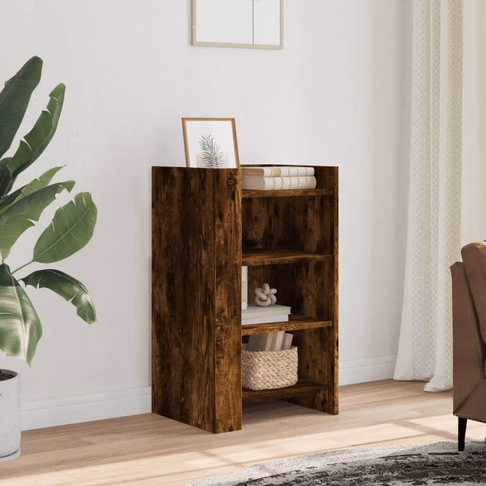 Berkfield Home Smoked Oak Sideboard in Brown, W/D/H: 45 x 35 x 75 cm – 1