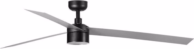 Netlighting Cruiser 160cm LED Ceiling Fan in Matt Black with Aluminium Blades and 2700K Warm White Light