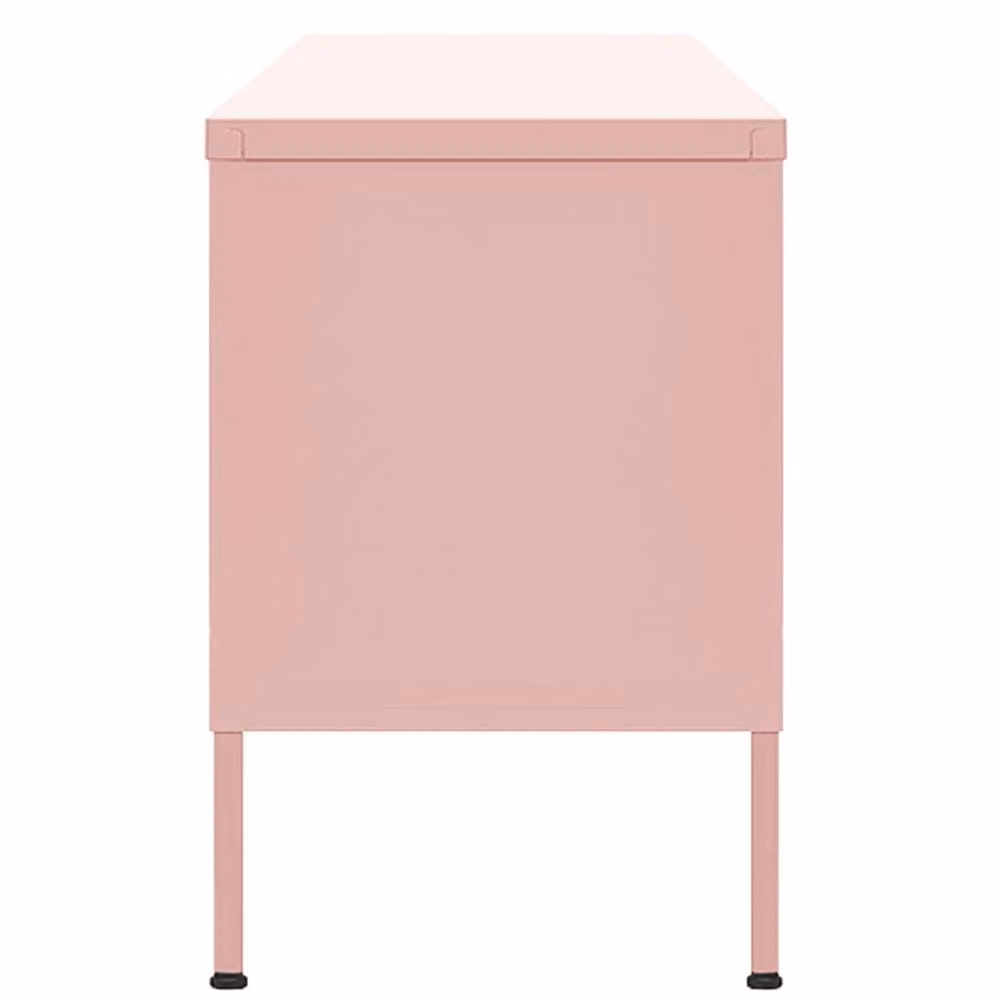 Berkfield Home Modern Pink Metal TV Cabinet W/D/H: 105 x 35 x 50 cm – 3