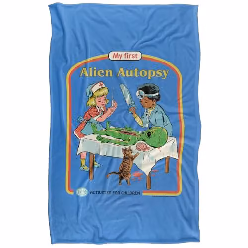 Steven Rhodes My First Alien Autopsy Super Soft Fleece Throw Blanket, Multicolour, W/D/H: 91 x 147 cm – 5