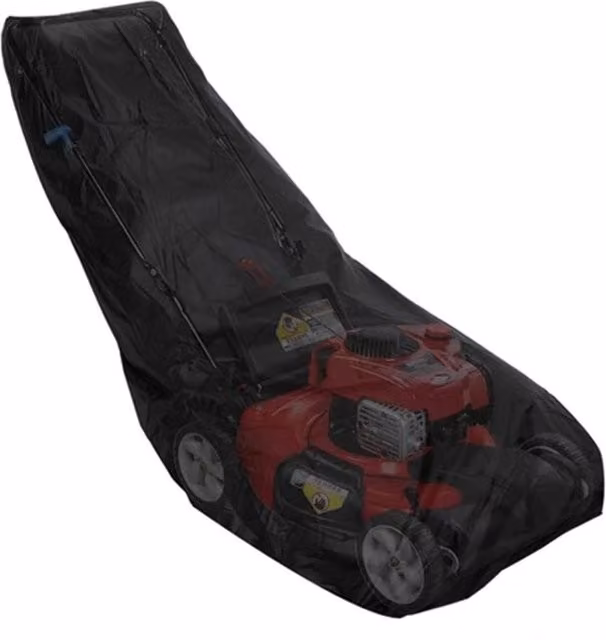 FURNITURE ONE Men's Lawnmower Cover in Black, 420D Polyester Oxford with PU Coating and Storage Bag, W/D/H: 188 x 99 x 64 cm