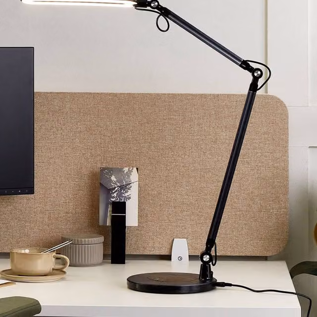 Wyld and Coco Black Aluminium LED Desk Lamp with Dimmable Touch Switch