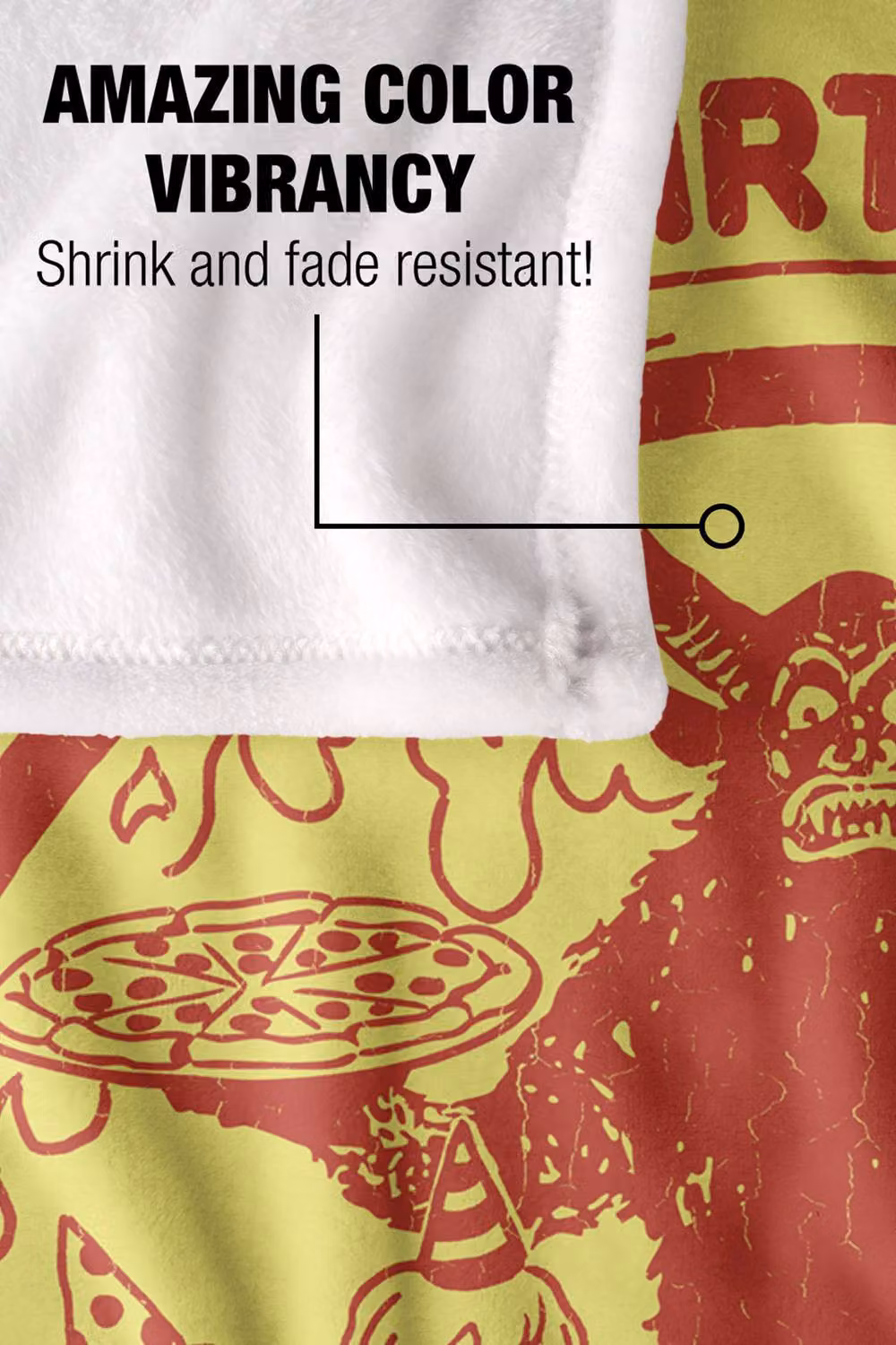 Steven Rhodes Birthday In Hell Super Soft Fleece Throw Blanket, Multicolour, W/D/H: 152 x 127 cm – 3