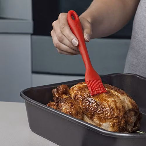 Zeal Red Silicone Pastry Brush, Heat-Resistant and Non-Stick, Dishwasher Safe – 4