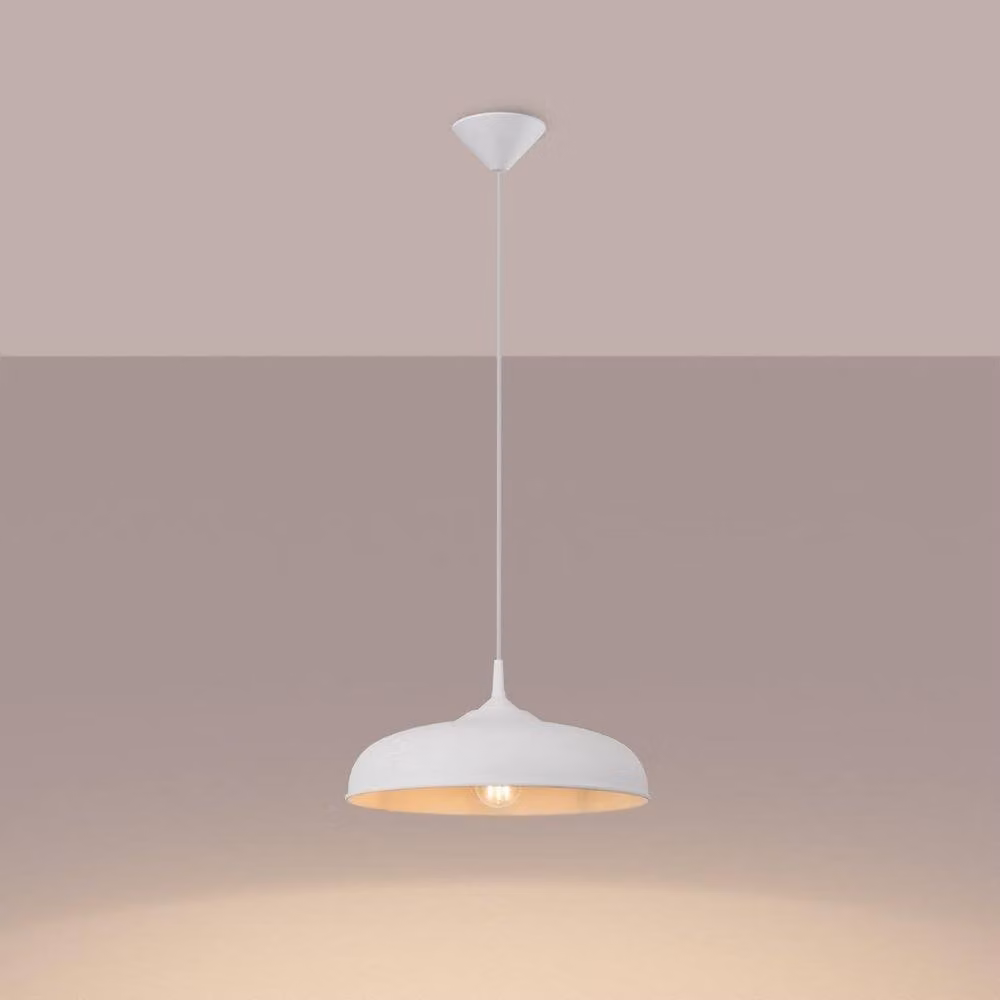 Sollux Lighting Scandinavian Pendant Lamp in White and Wood, W/D/H: 74 x 38 x 38 cm – 2