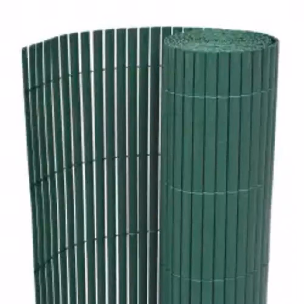 Berkfield Home Durable Double-Sided Green PVC Garden Fence Strip, H: 110 cm, W: 400 cm – 3