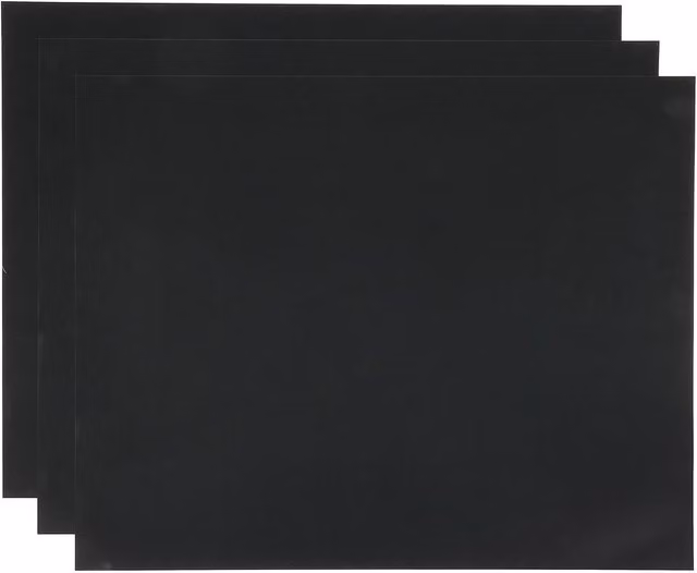 NESTLUNE Heavy Duty Reusable Non Stick Oven Cooker Liners, Black, W: 40 cm, D: 50 cm (3 Pack)