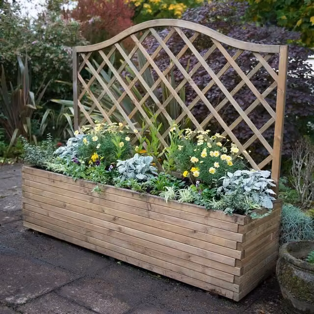 Venice Forest Planter in Brown Wood