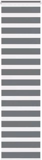 Berkfield Home Zebra Day and Night Blind in Grey Polyester, W: 60 cm, H: 230 cm