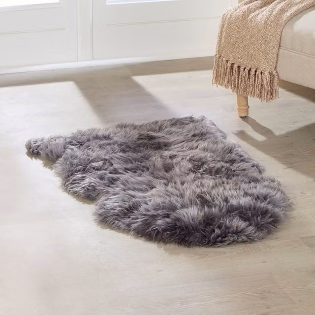 Native Natural Grey Sheepskin Rug XXL