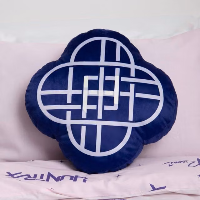 Character World K-Pop Demon Hunters Shaped Cushion, Blue and Purple, W/D/H: 40 x 40 x 40 cm