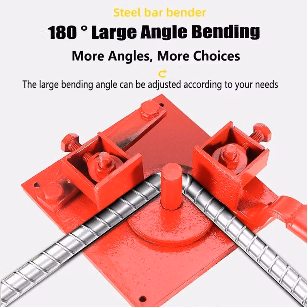 VOGREX UK Portable Heavy Duty Rebar Bender for 1-20mm Steel Bars in Red – 3