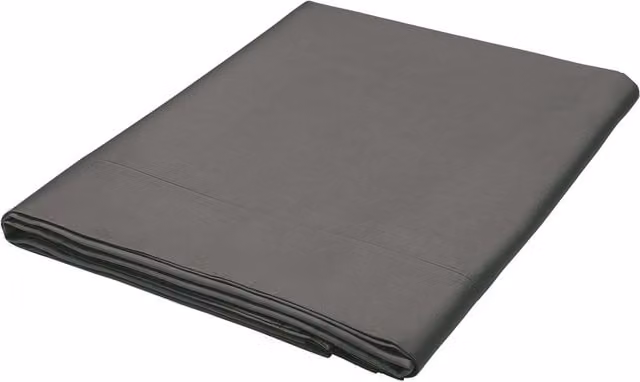 Bedeck of Belfast Fine Linens 400 Thread Count Mako Satin Single Flat Sheet, Anthracite Grey, W: 90 cm, L: 200 cm