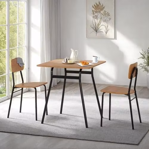 Seconique Warren 1+2 Dining Set in Black and Brown – 7