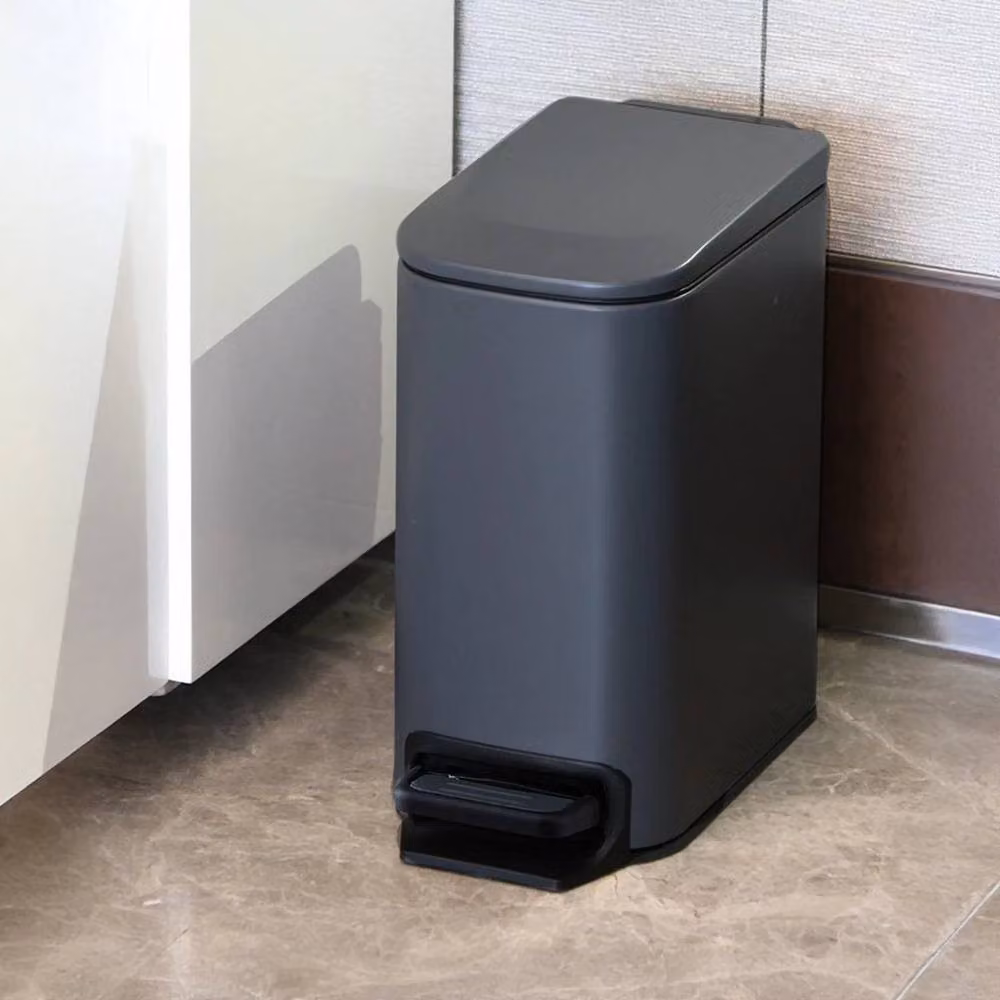 SPETLEK Stainless Steel Pedal Bin, Dark Grey, 6L, Soft Close and Fingerprint Proof – 3