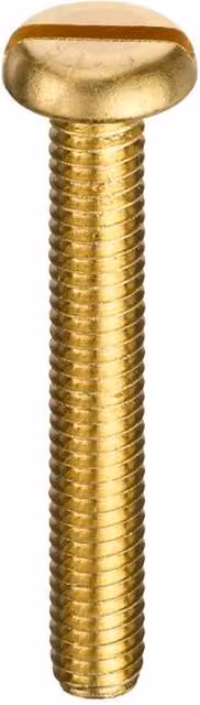 Unifix Gold Brass Slot Machine Screws M6 x 10 mm
