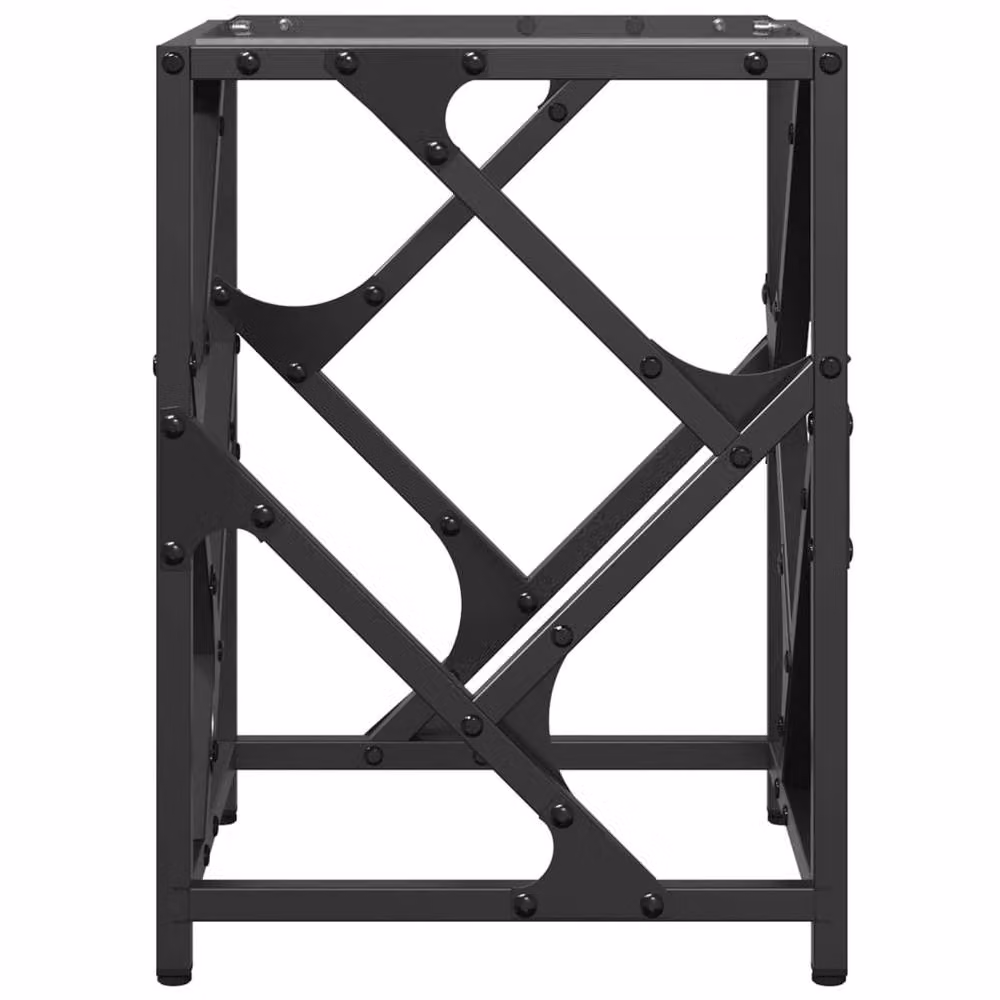 Berkfield Home Modern Square Coffee Table with Transparent Glass Top and Black Steel Frame, W/D/H: 30 x 30 x 41 cm – 2