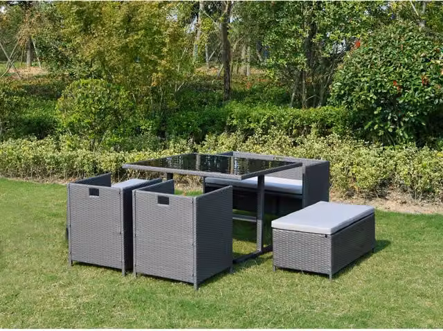 Outdoor Essentials 7 Piece Havana Grey Rattan Sofa Set