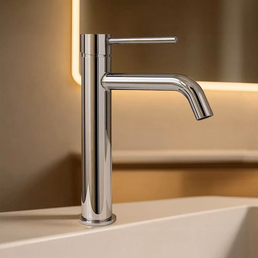 PAWNORA Chrome Tall Basin Mixer Tap in Silver – 2