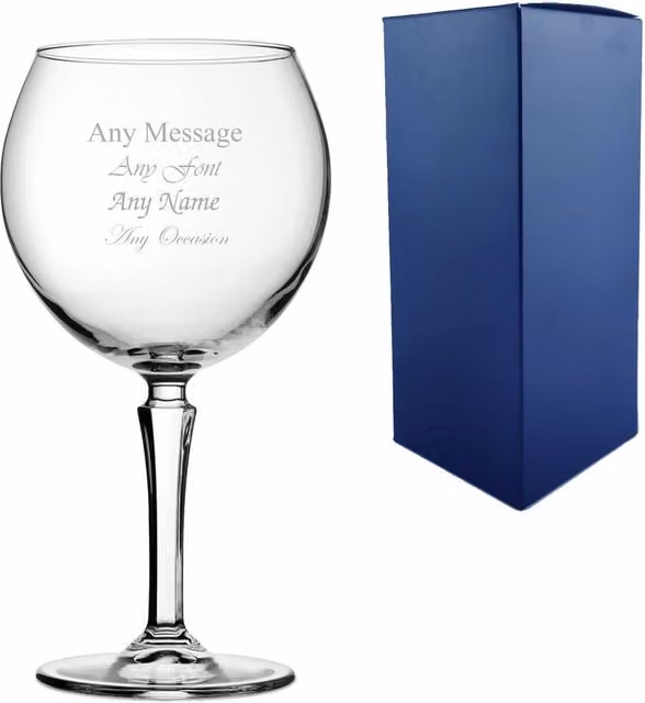 Uniqueful Personalised Hudson 23oz Gin Balloon Cocktail Glass in Clear – 1