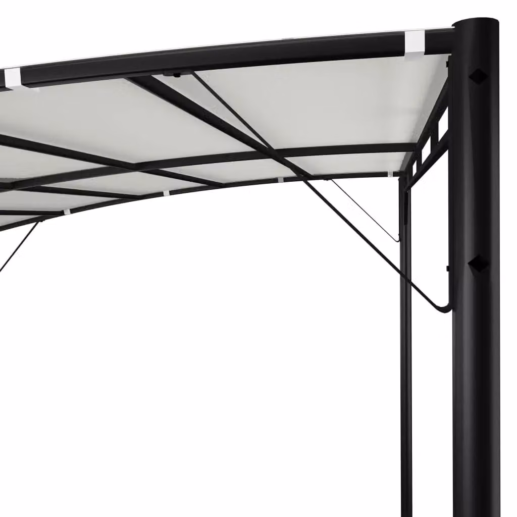 Berkfield Home Garden Freestanding Sunshade Awning in Beige, W: 300 cm, D: 300 cm, H: 255 cm – 2
