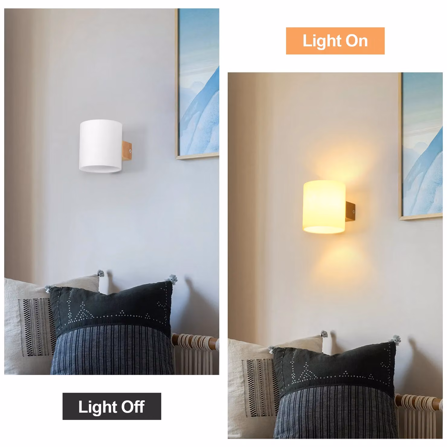 Pheashine Scandinavian Style Wooden LED Wall Light in Light Brown with E27 Socket – 4