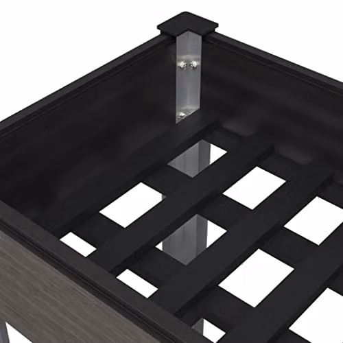 vidaXL Garden Raised Bed with Shelf, Grey WPC and Steel, W/D/H: 100 x 50 x 75 cm – 3
