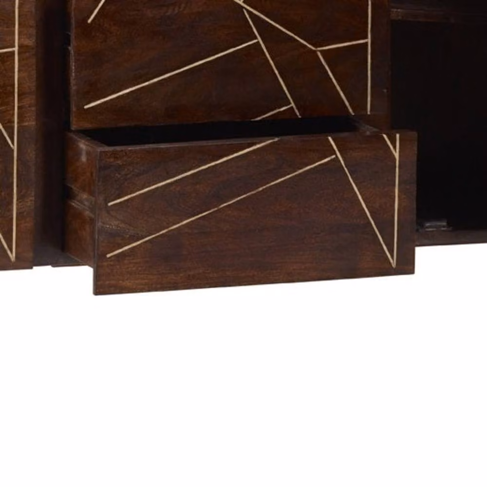 Wyld Haus Bandung Mango Wood Sideboard in Brown with 3 Drawers and 2 Doors – 3