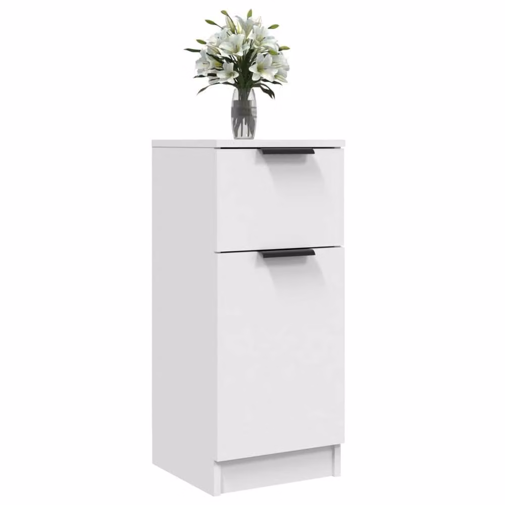 Berkfield Home White Sideboard in Engineered Wood W/D/H: 30 x 30 x 70 cm – 2
