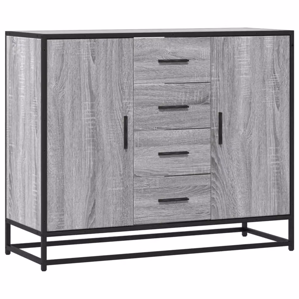 Berkfield Home Grey Sonoma Sideboard W/D/H: 92 x 35 x 76 cm – 2