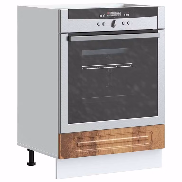 Berkfield Home Kalmar Freestanding Oven Cabinet in Old Wood Brown, W/D/H: 60 x 46 x 81.5 cm