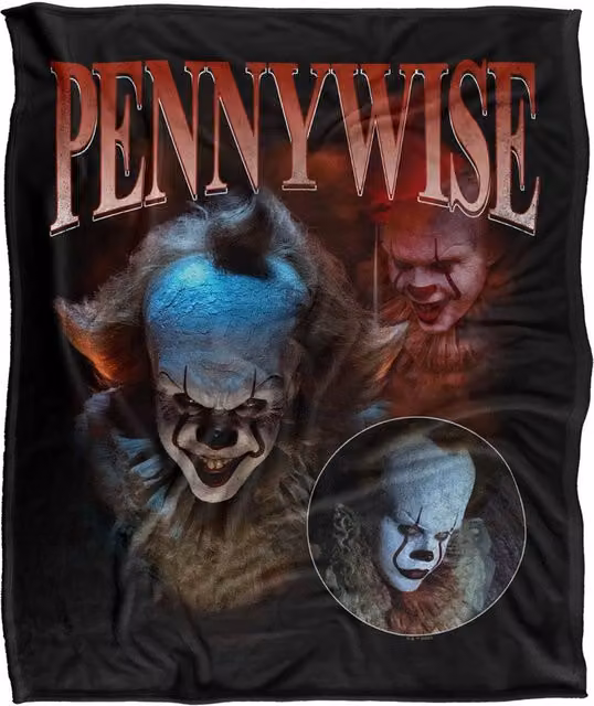 LOGOVISION It 2017 Pennywise Bootleg Super Soft Silky Touch Fleece Throw Blanket, Multicolour, W: 91.44 cm, L: 147 cm – 6